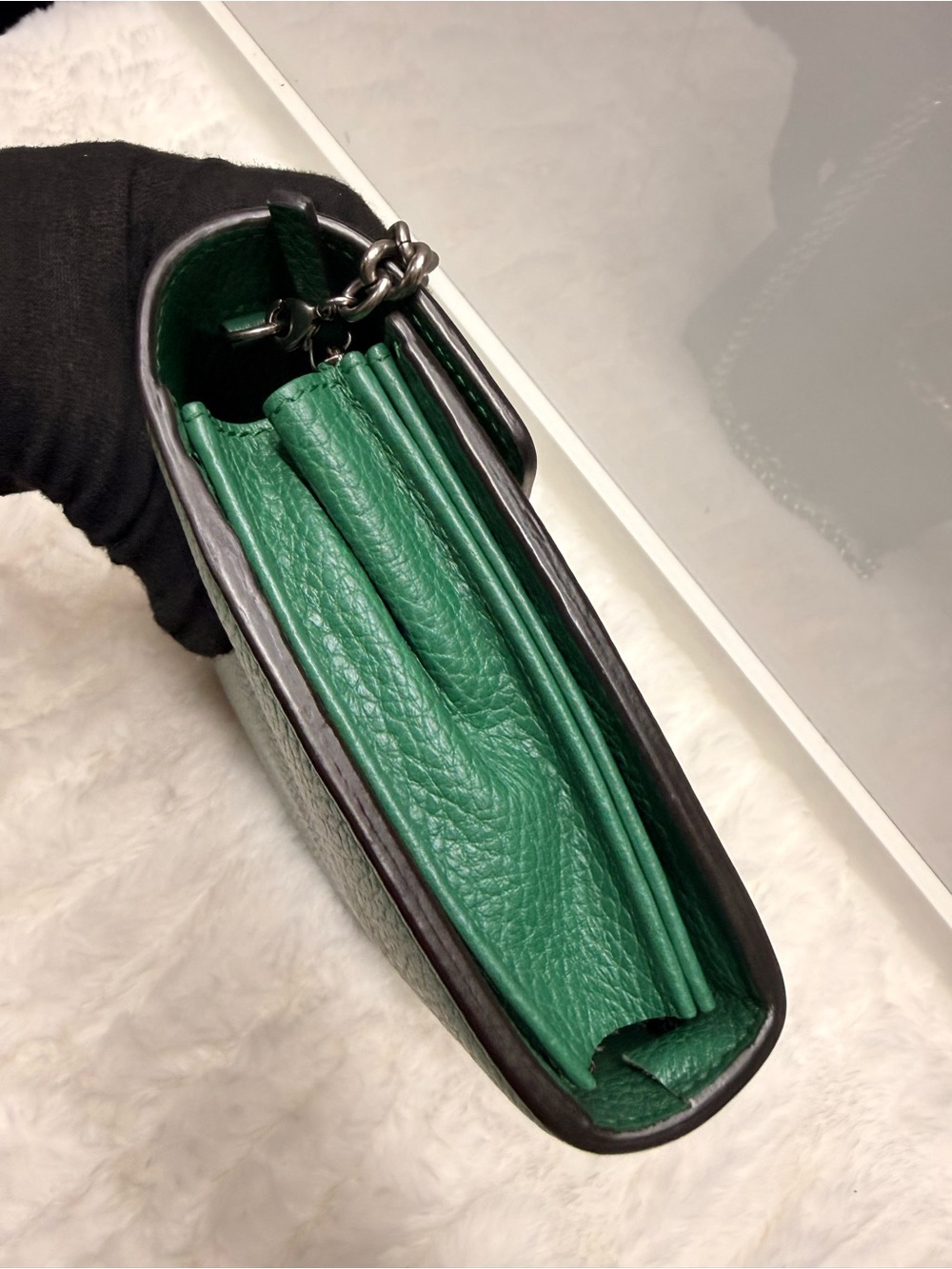 GUCCI-401231 2067 Green Dionysus Shoulder Bag - Picture 10 of 14